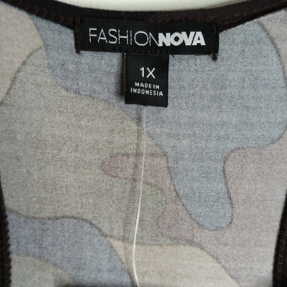 Fashion Nova Midi Army Fatigue Dress - Picture 3 of 4